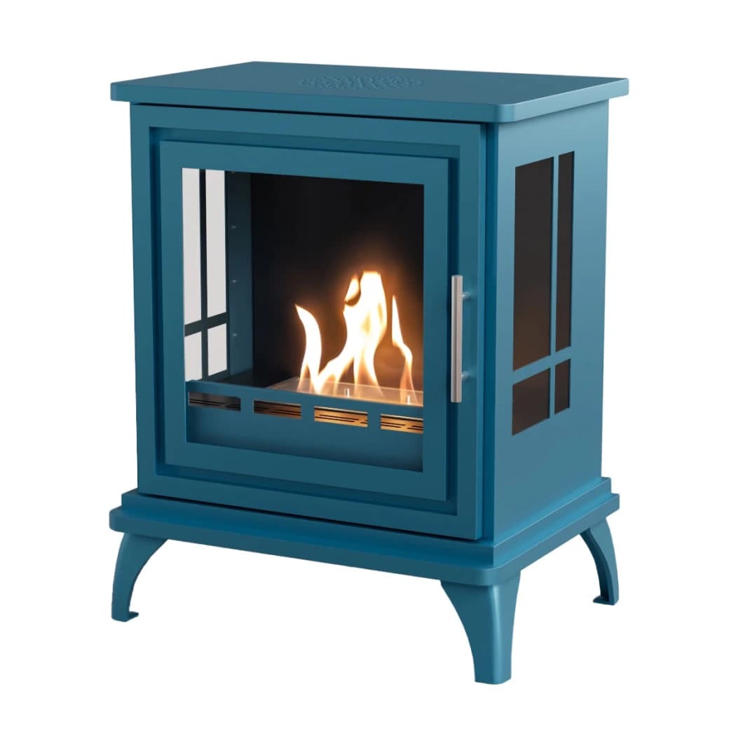 ScandiFlames Nashville Blue – Vapaasti seisova bioetanolitakka – 6 tunnin paloaika – 2 kW lämmitysteho