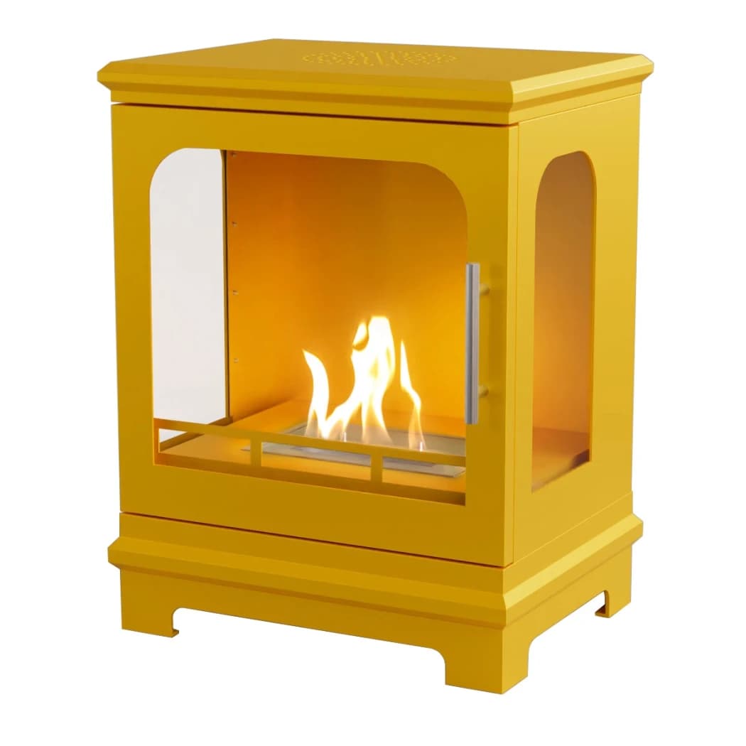 ScandiFlames Honolulu keltainen - Vapaa seisova bioetanolitakka - 5 tunnin paloaika - 1,6 kW lämmitysteho view 2