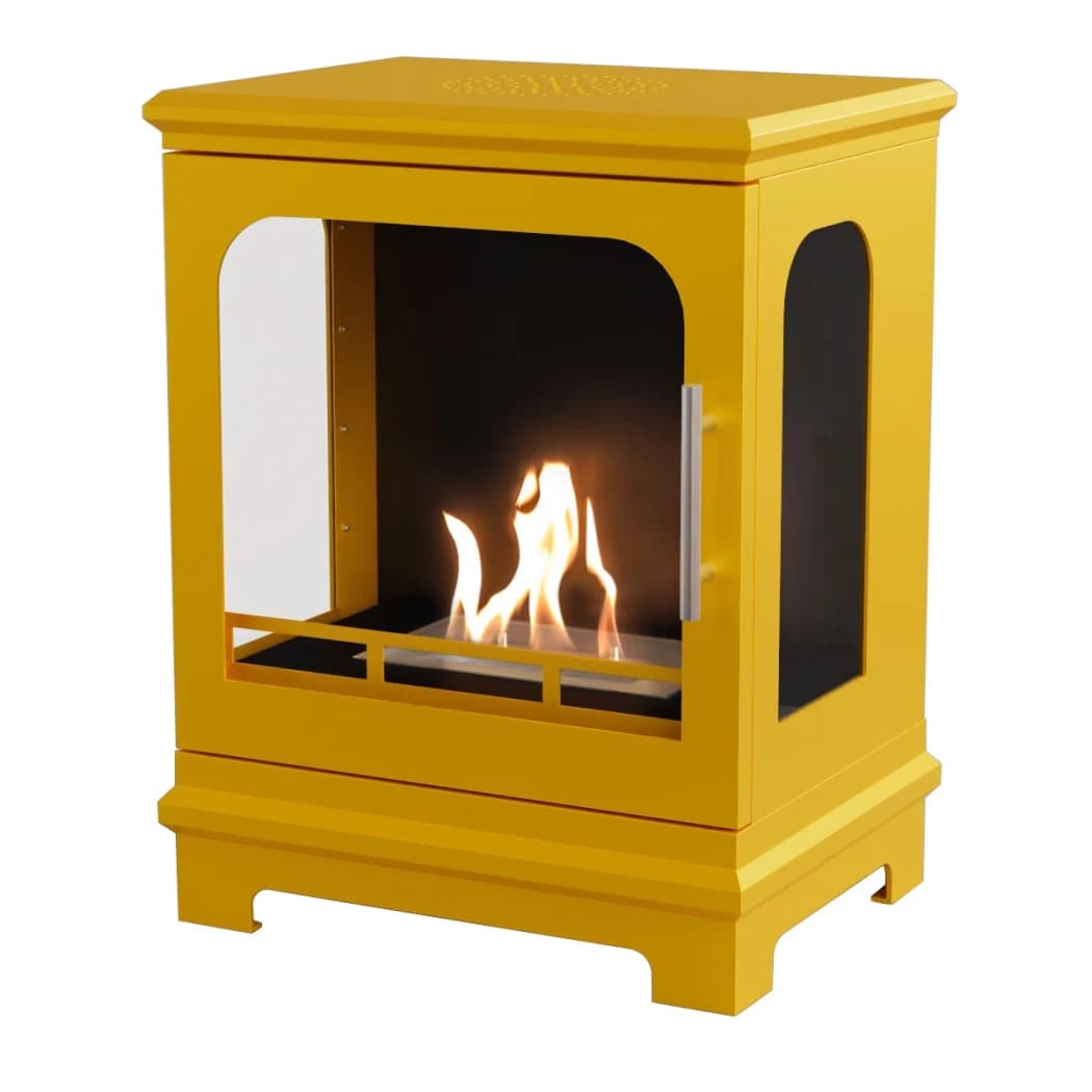 ScandiFlames Honolulu keltainen - Vapaa seisova bioetanolitakka - 5 tunnin paloaika - 1,6 kW lämmitysteho