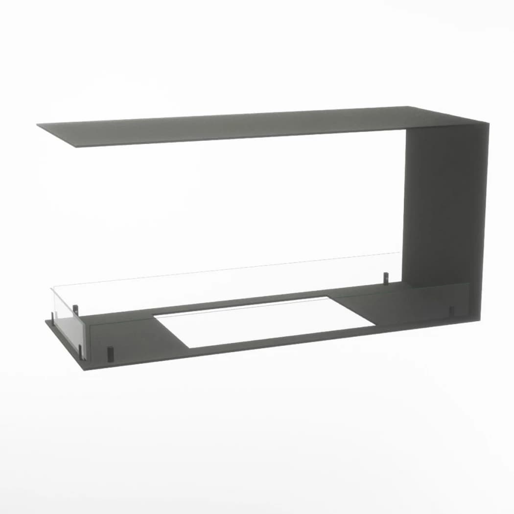 Foco Myst Room Divider 1000 | Foco | Kolmisivuinen sisäänrakennettava bioetanolitakka | Musta view 2