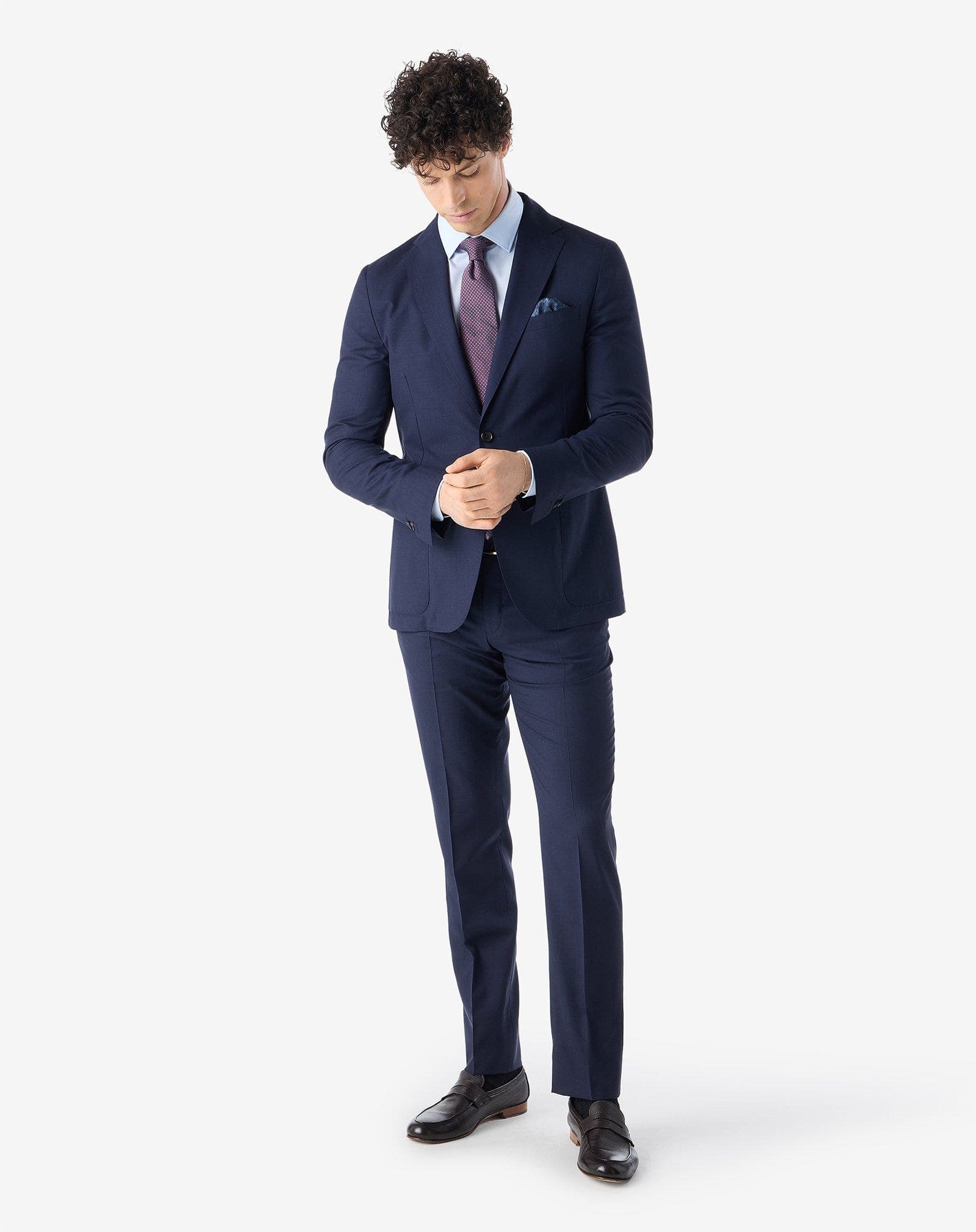 Navy blue 130's wool suit