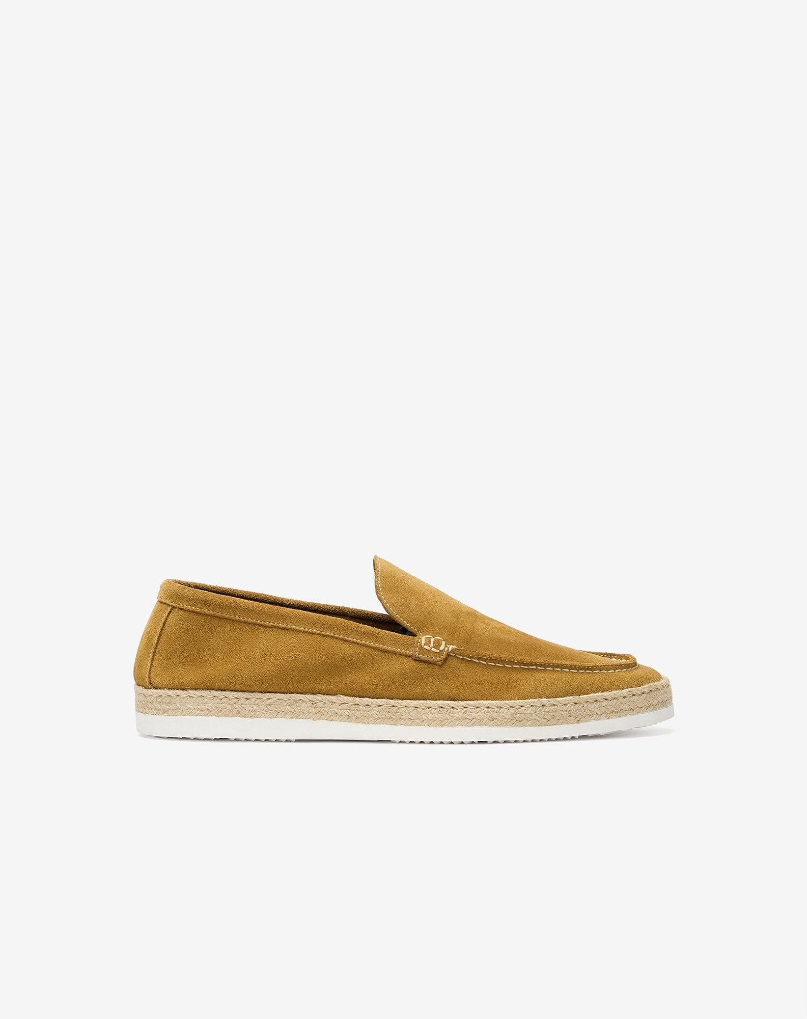 Ochre suede loafers