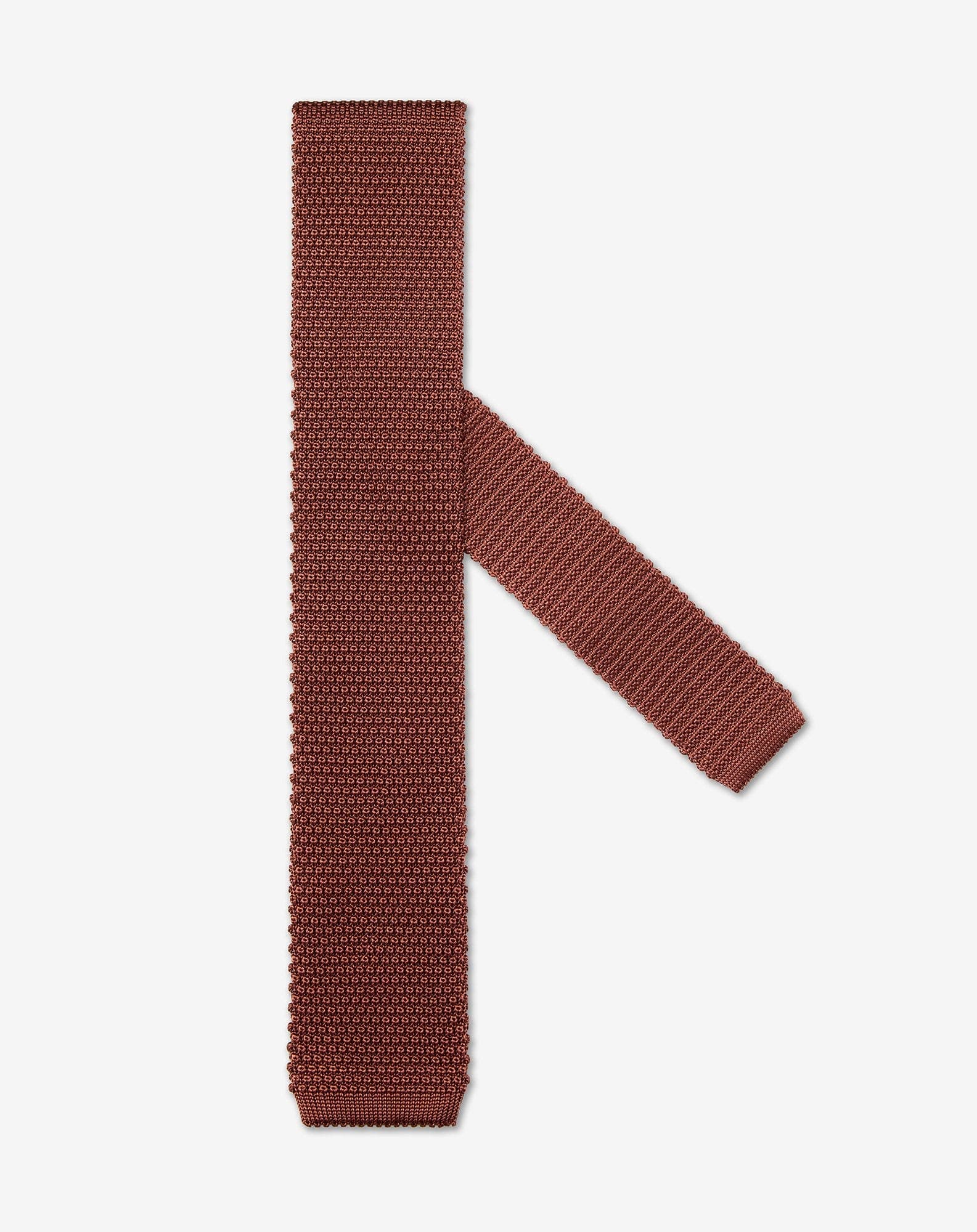 Burnt earth knit tie