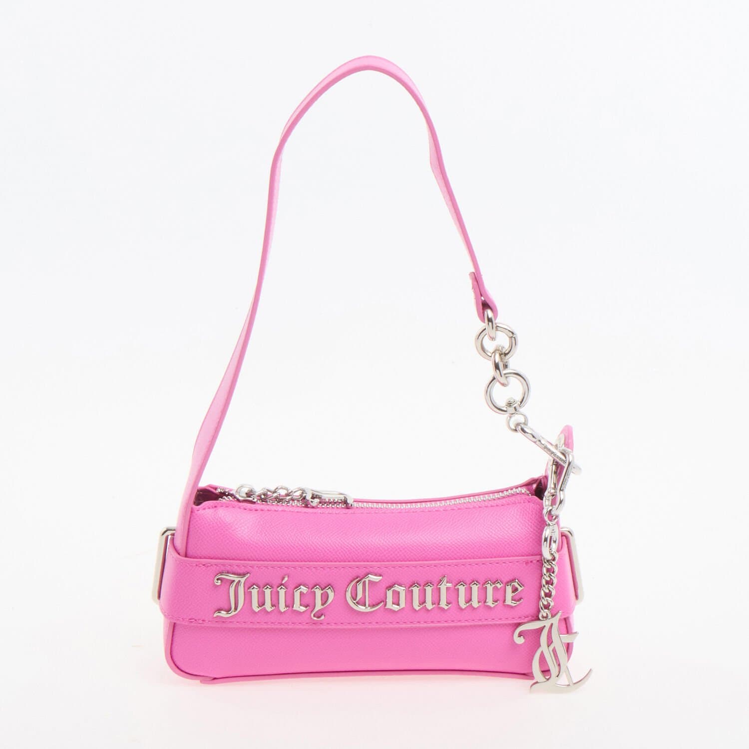 Juicy Couture Hobo Shoulder Bag Pink Jasmine Faux Leather Small Handbag