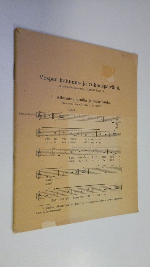 Ilmari Krohn : Vesper katumus- ja rukouspäivänä