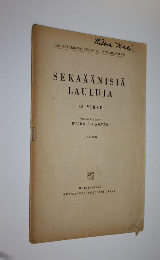 Wilho Siukonen : Sekaäänisiä lauluja 85 vihko