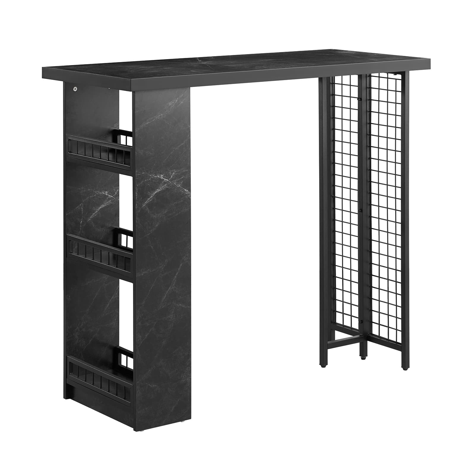 SoBuy Baaripöytä FWT100-SCH musta 120x50x105cm kestävä