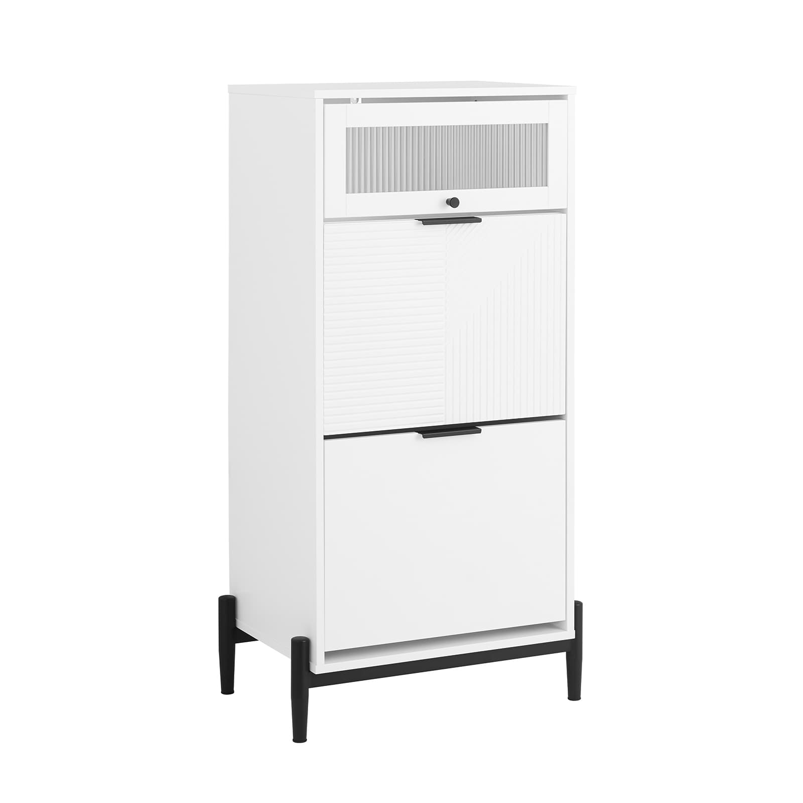 SoBuy 2-lokeroinen vitriinikaappi FSB95-W valkoinen ekolaatu