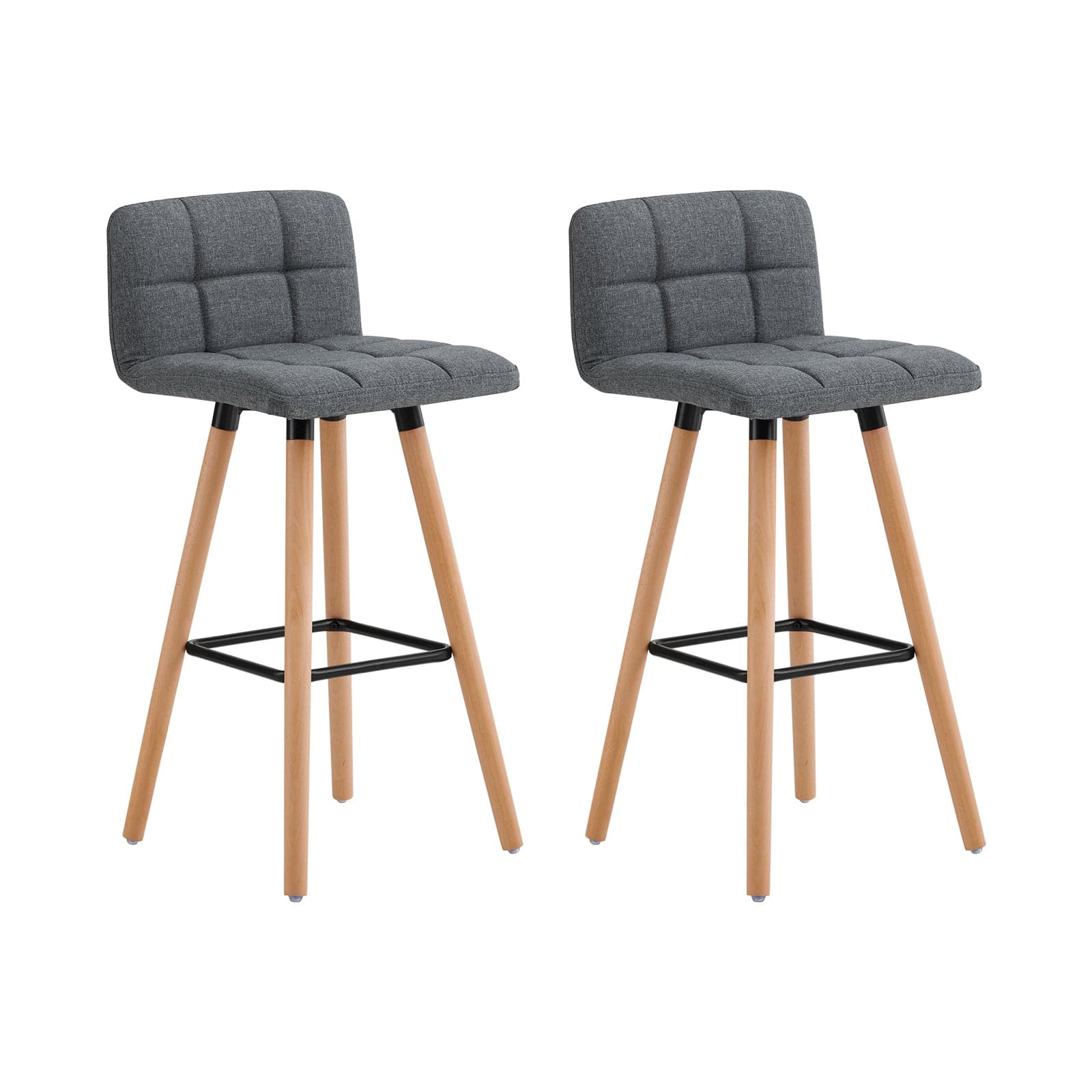 SoBuy 2 baarituolia korkea selkänojalla ja jalkatuelle, FST50-DGX2