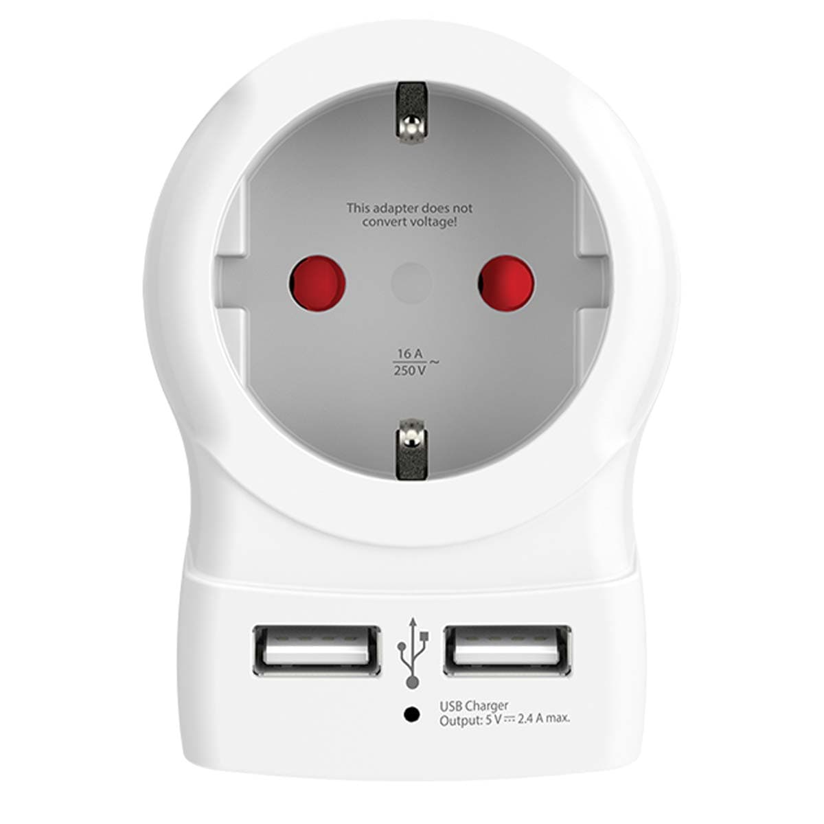 Verkkoadapteri Eurooppa–Eurooppa 2 USB-A 4000W