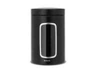 Brabantia Säilytyspurkki ikkunalla 1,4 L Musta