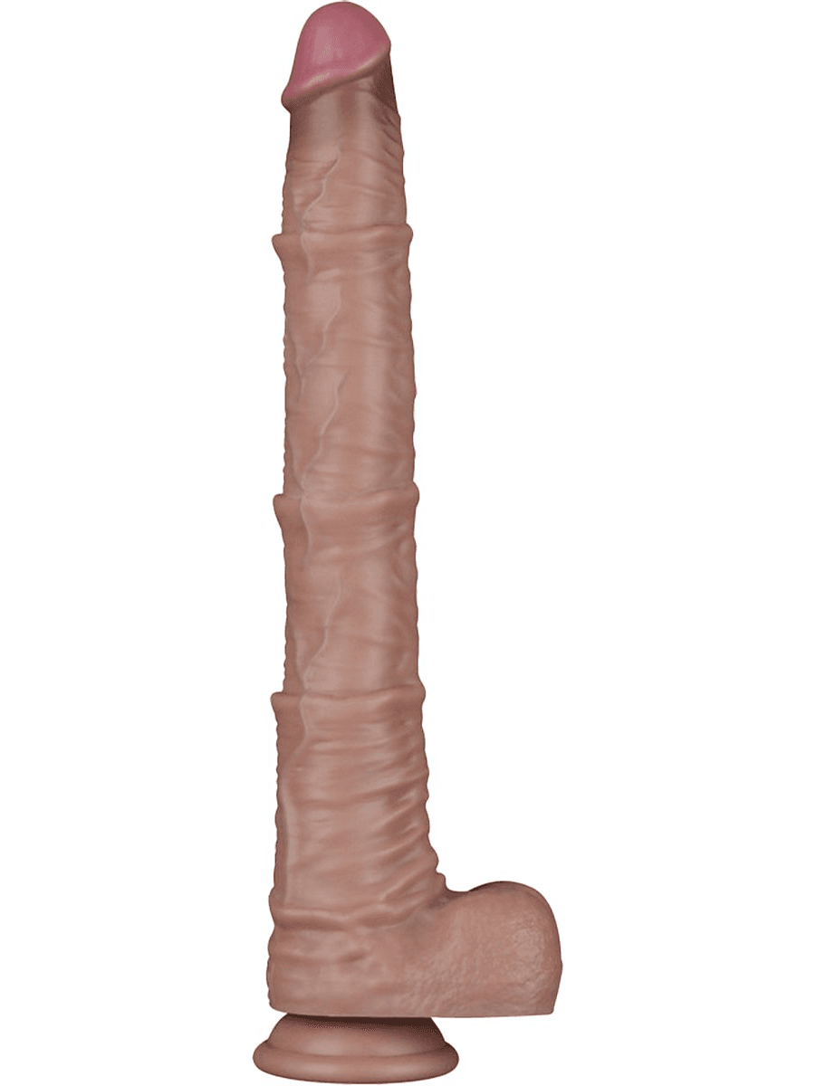 LoveToy : Dual-Layered Bendable Silicone XXL Cock, 40.5 cm