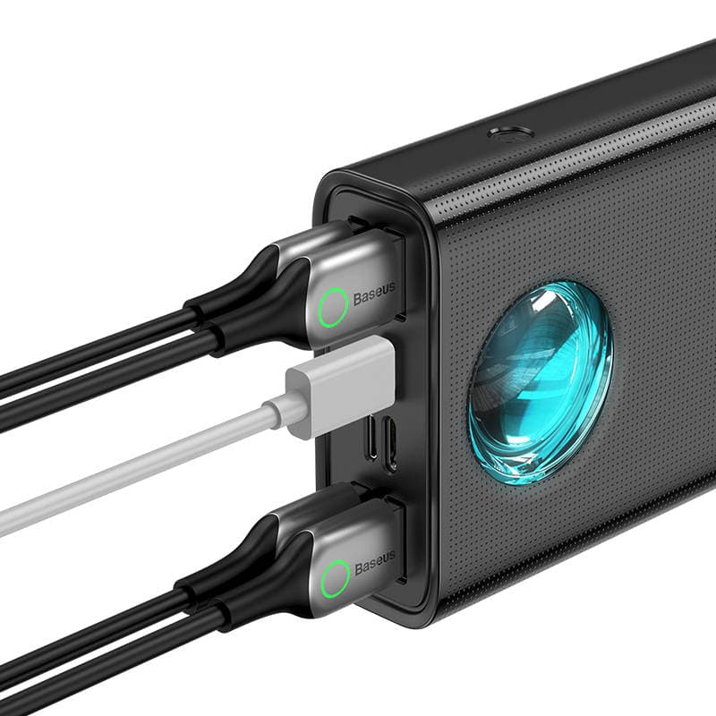 Baseus Amblight 30000 mAh varavirtalähde QC 3.0 / PD / 3A / 65W - Musta