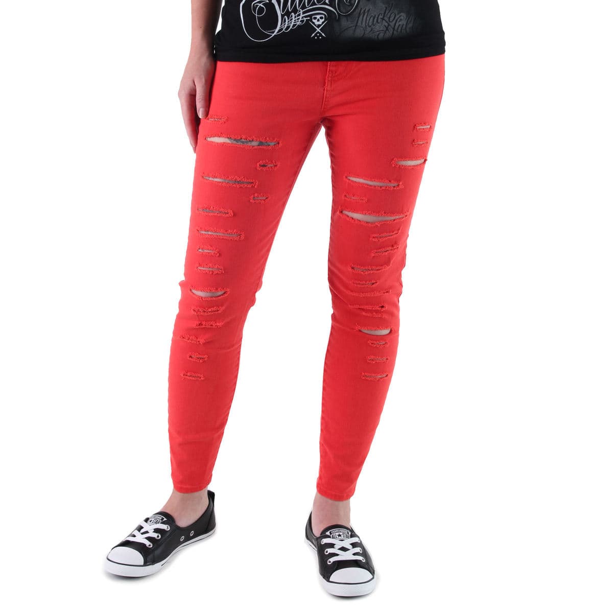 naisten housut VANS - High Rise Back vetoketju Flame - Scarlet XL
