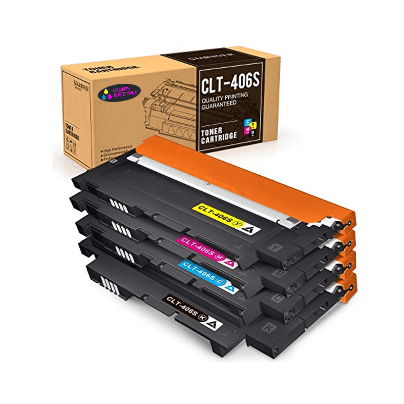 Samsung CLT-406 4-värikasetin tuotepakkaus
