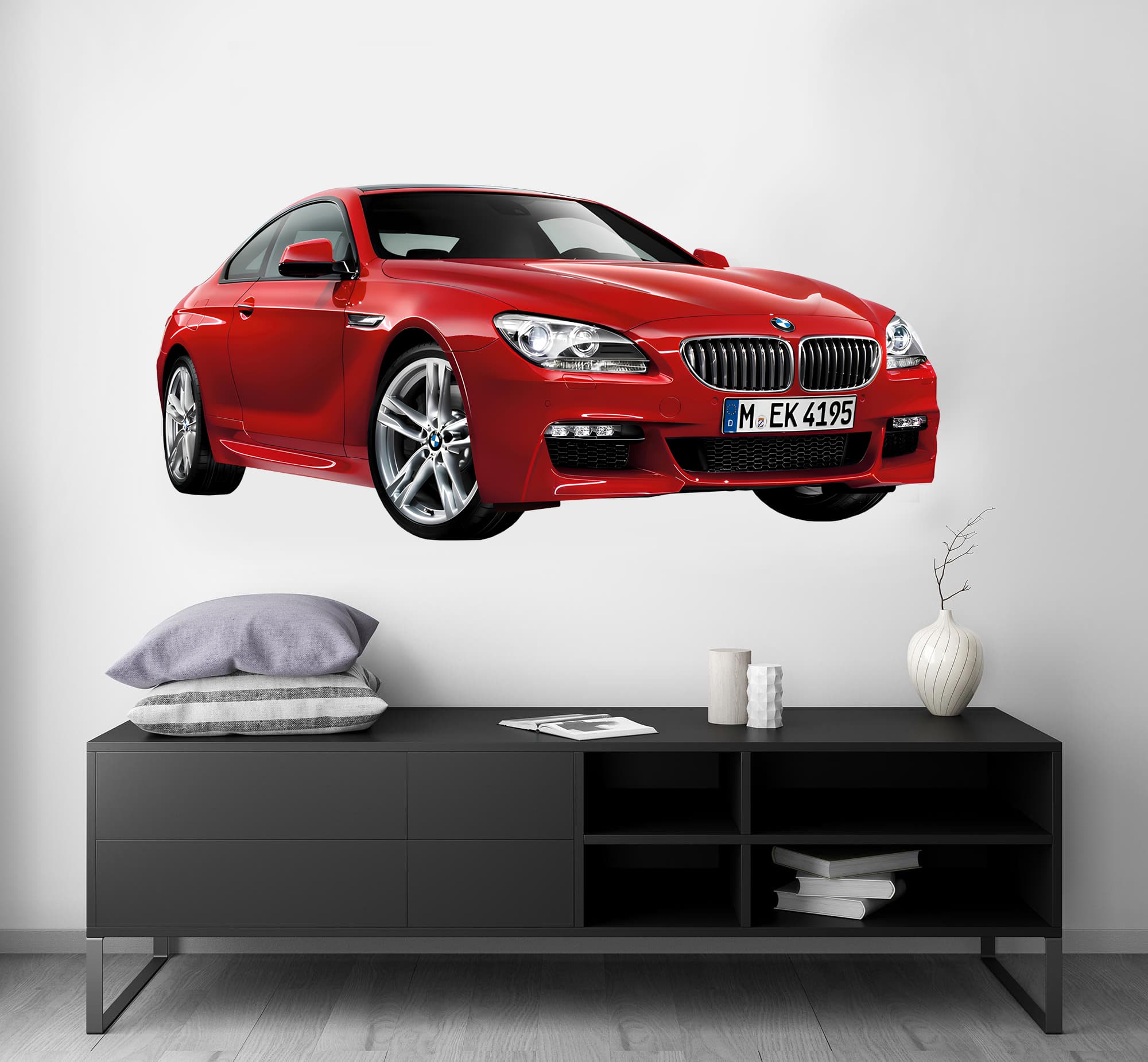 Seinätarra - BMW / Punainen