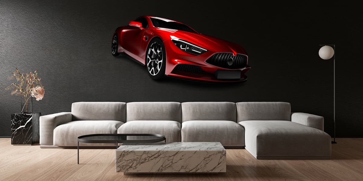 Seinätarra – Mercedes / Punainen