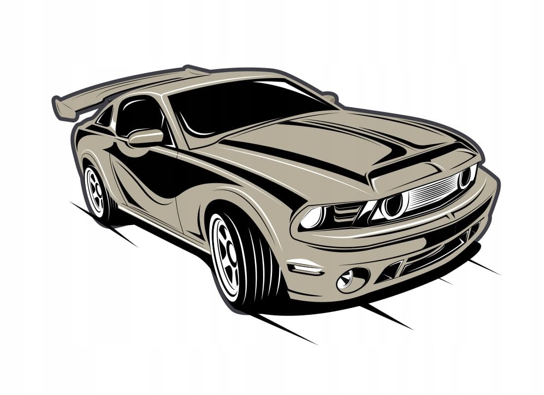 Seinätarra - Ford Mustang Urheiluauto