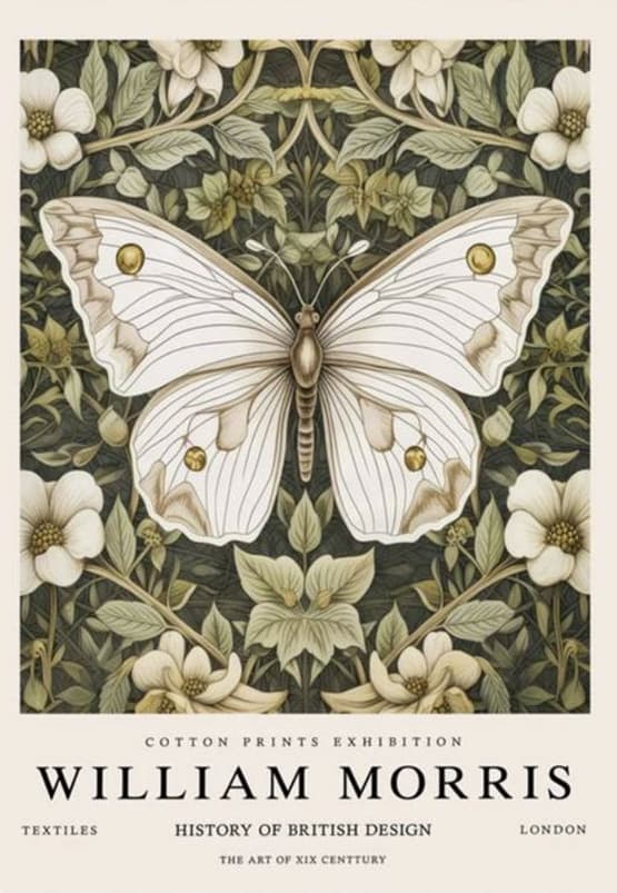 William Morris Perhonen Juliste