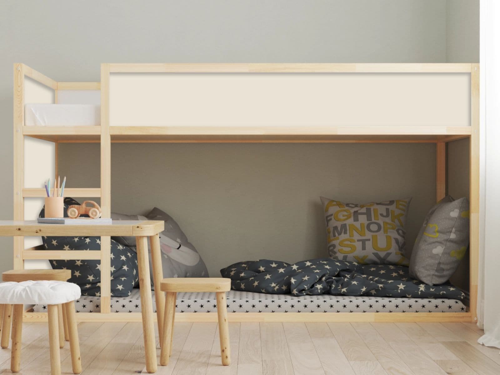 Itsekiinnittyvät tarrat – Ikea KURA-sänkyyn / Valitse värisi