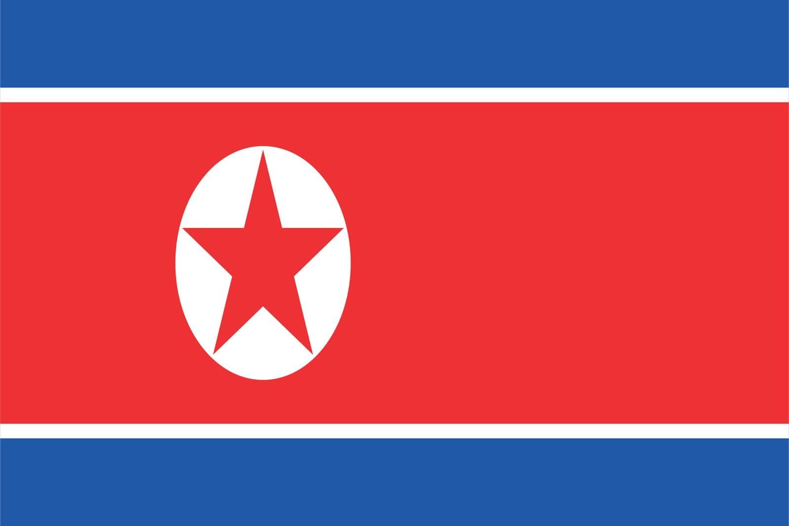 Pohjois-Korea Lippu - Tarra