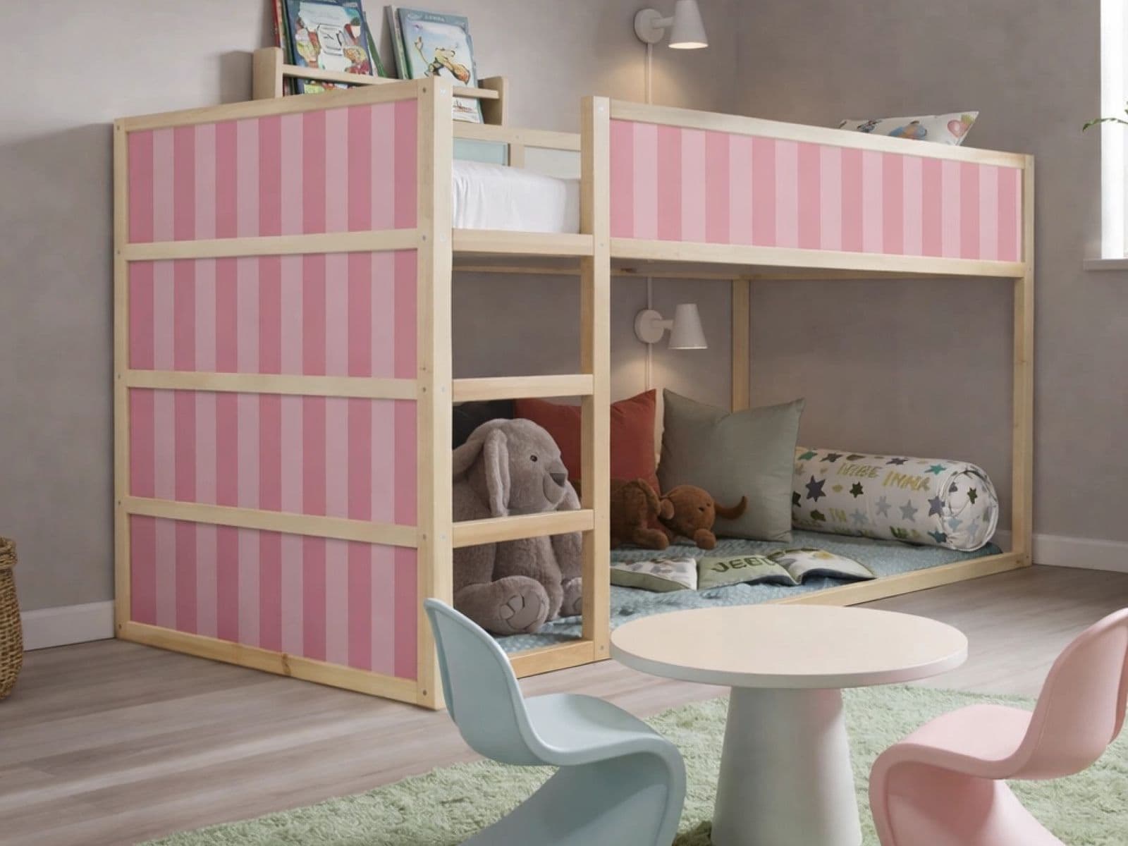 Itsekiinnittyvät Tarrat – Ikea KURA sänkyyn / Räätälöidyt raidat