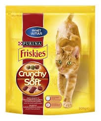 Friskies  Crunchy & Soft Naudanlihaa, Kanaa 1,5kg