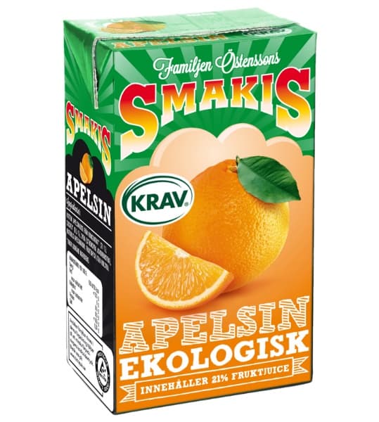 Smakis Appelsiini Pillimehu Luomu 250 Ml