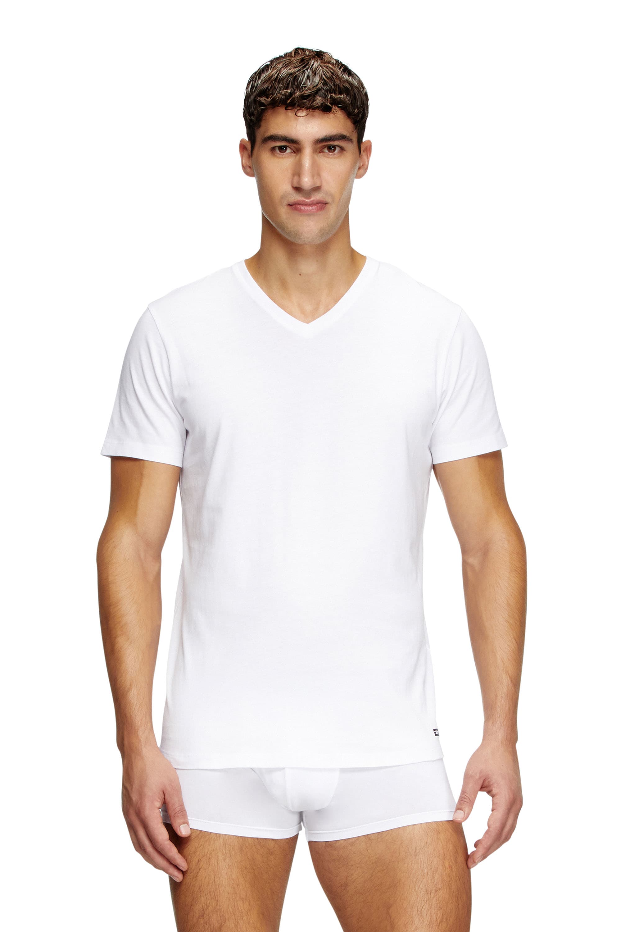 Diesel - Three-pack of V-neck T-shirts - Tops - Man - White
