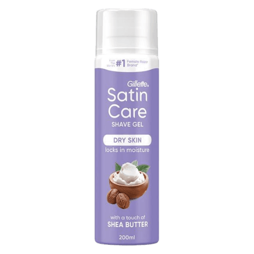 Gillette Women Satin Care Dry Skin Shave Gel With Shea Butter - 200 ml