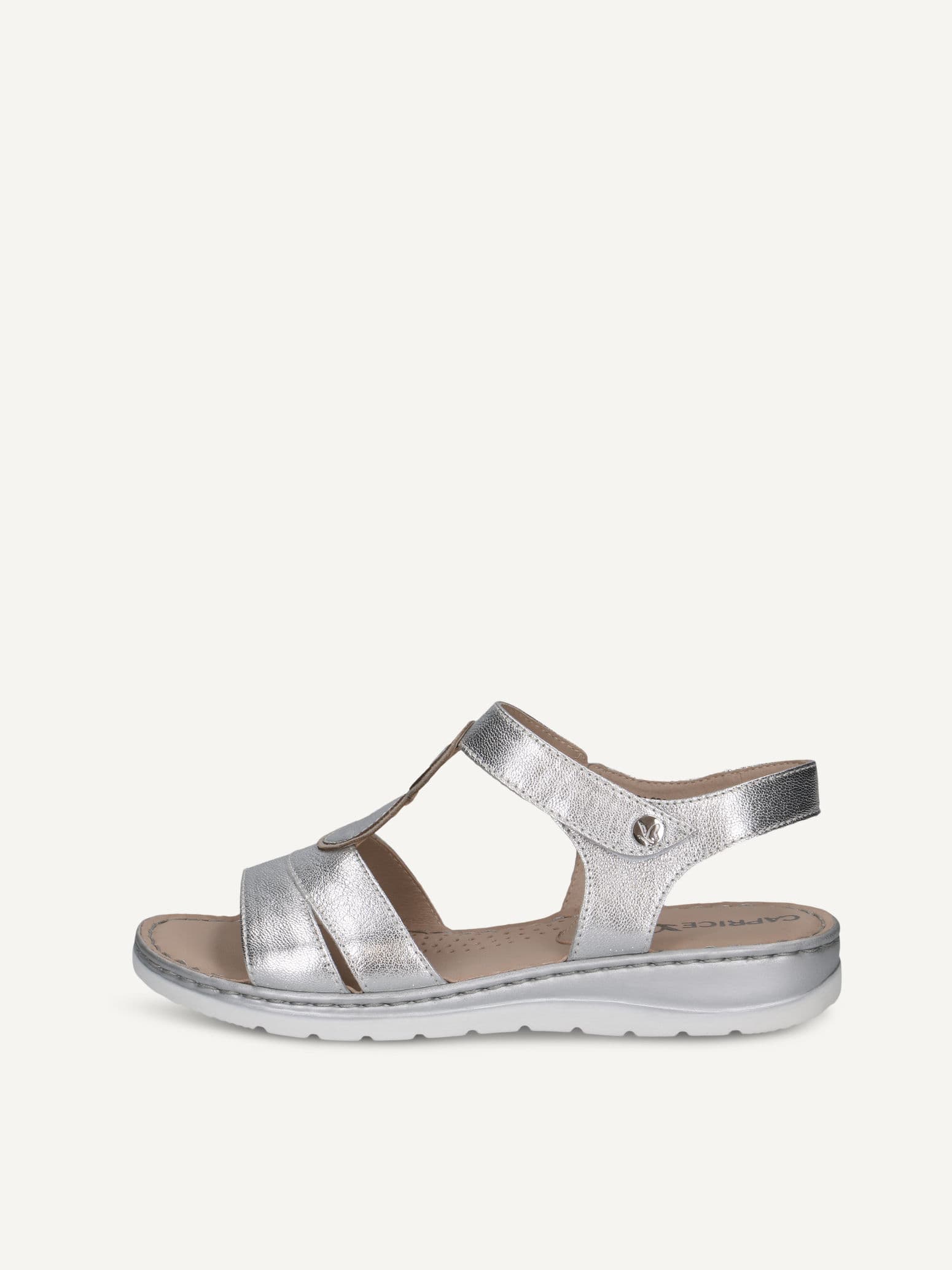 CAPRICE Heeled sandal, metallic, made of Leather without heel, Size 41