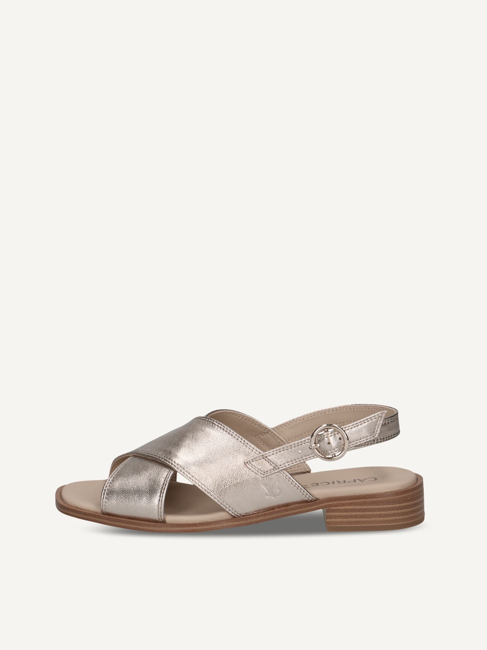 CAPRICE Heeled sandal, brown, made of Leather with Block heel, Size 36