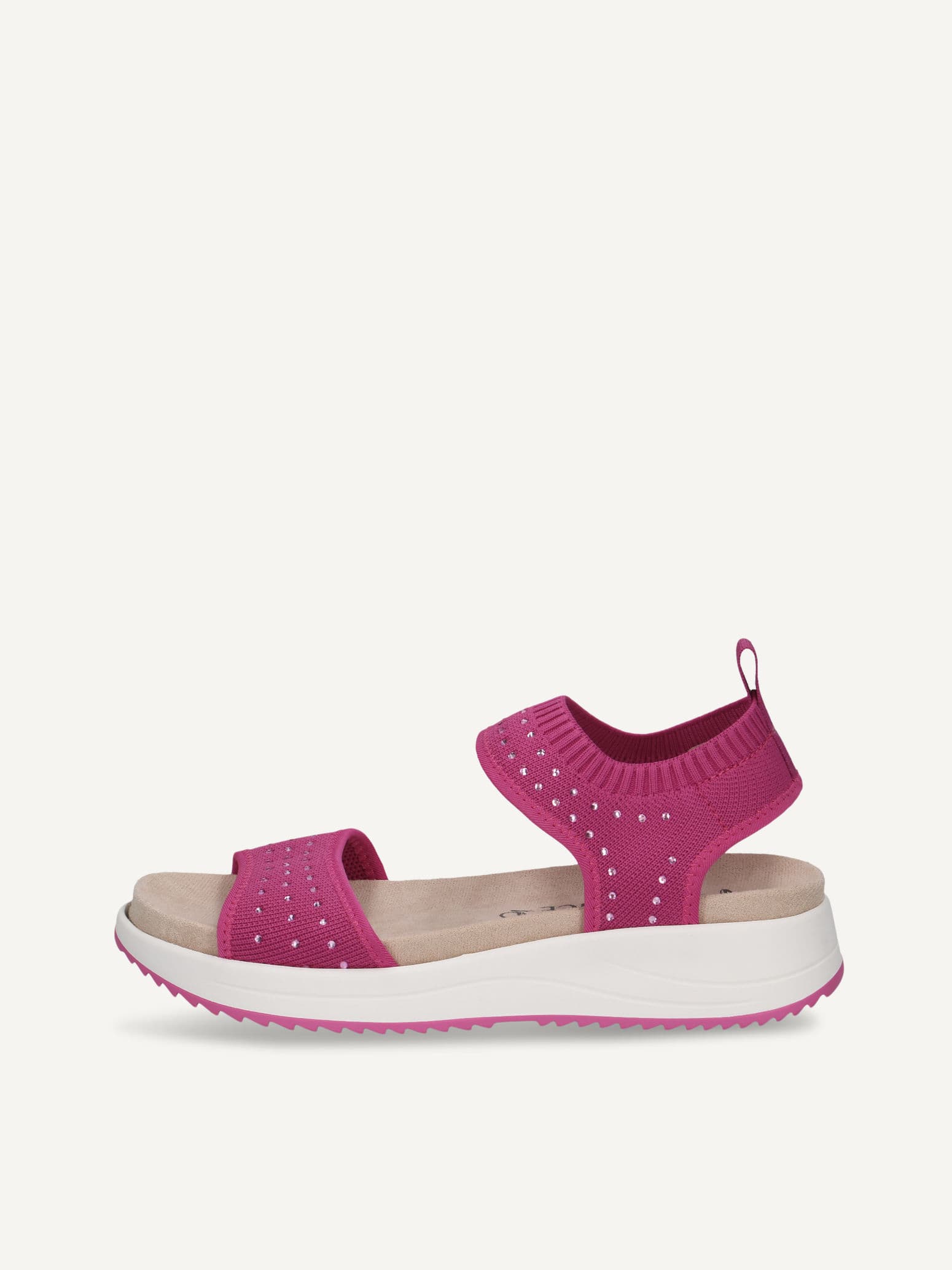 CAPRICE Sandal, pink, made of Textiles without heel, Size 39
