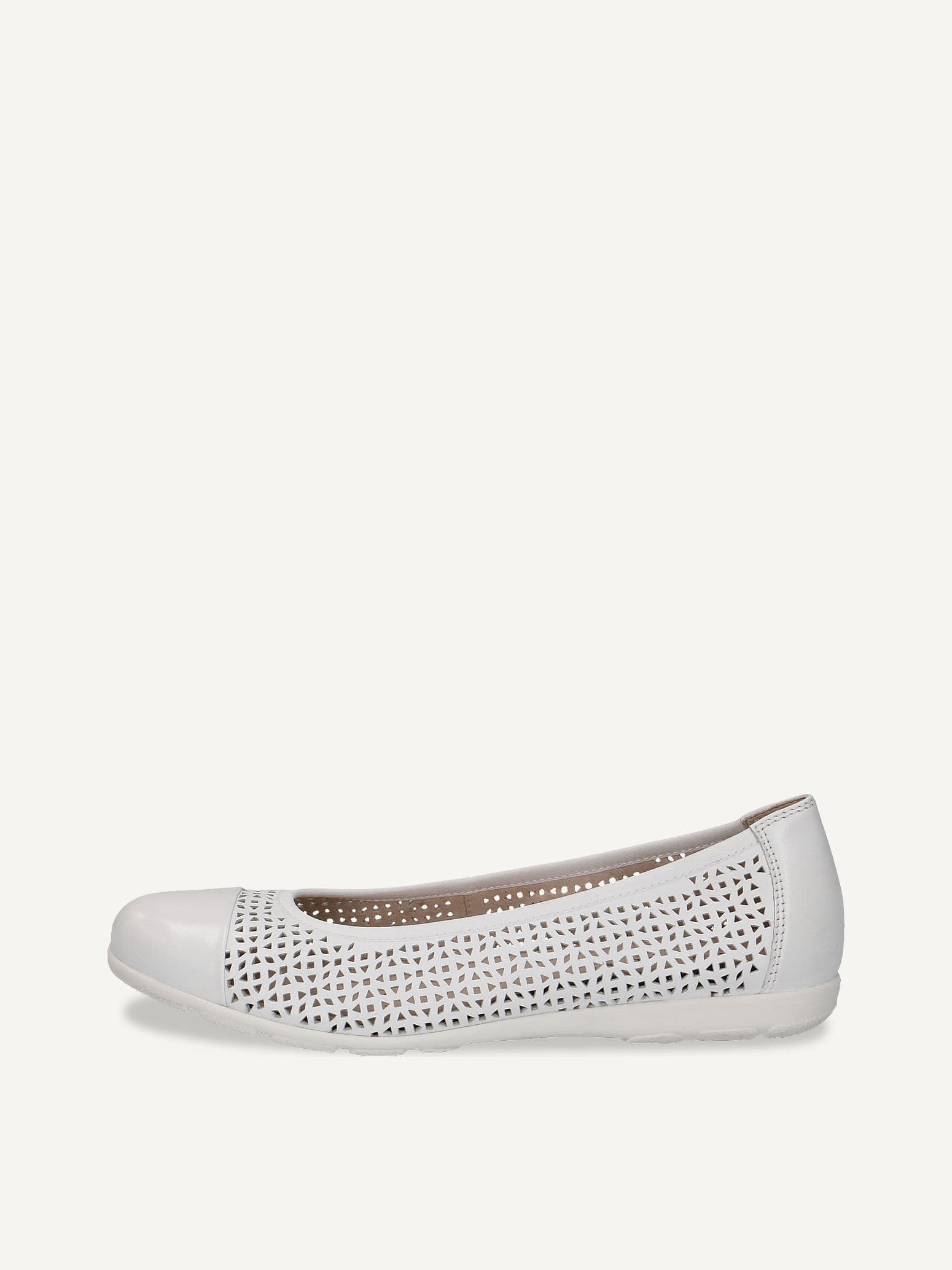 CAPRICE Ballerina, white, made of Leather, Size 36