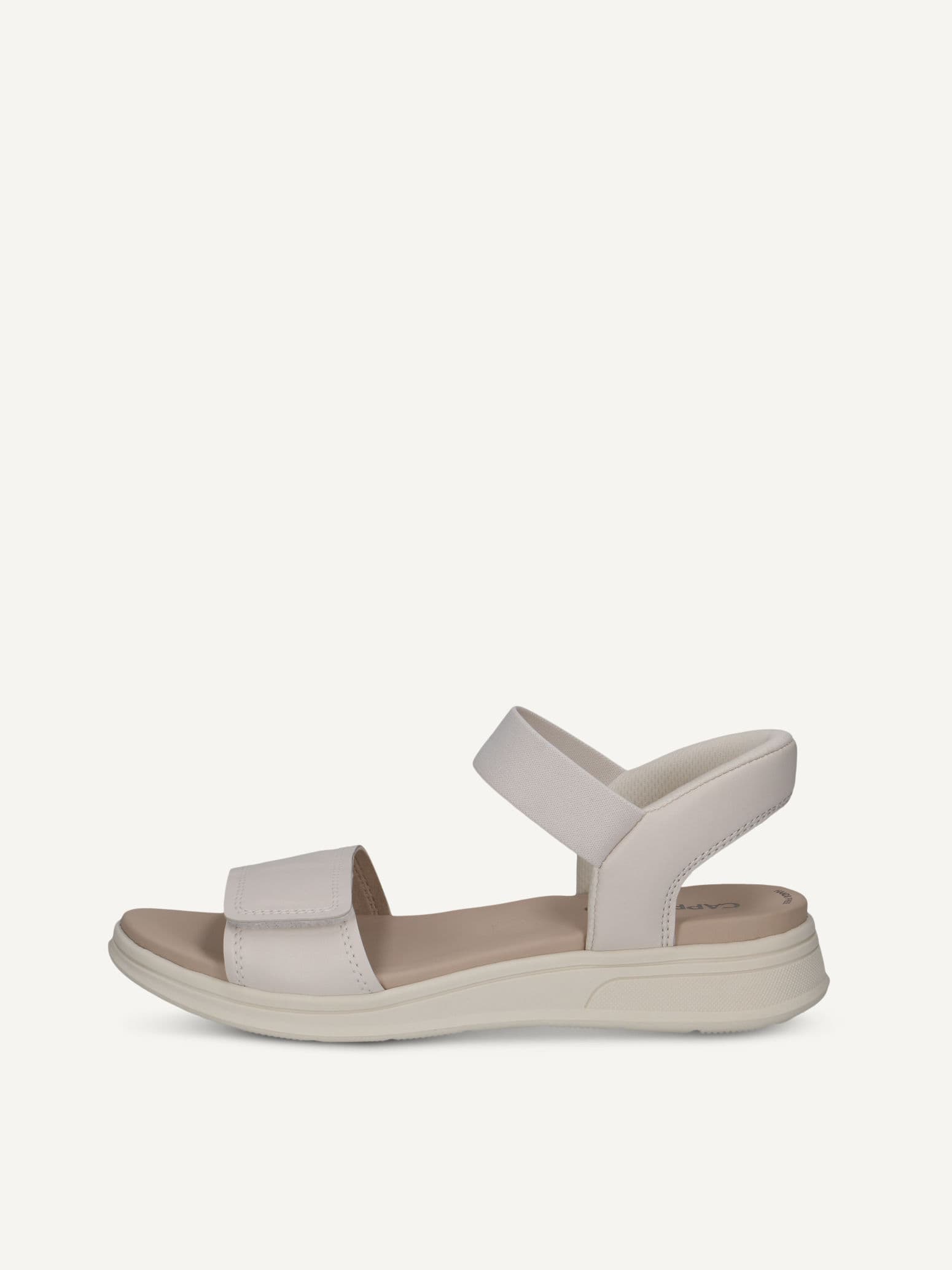 CAPRICE Sandal, white, made of Leather without heel, Size 42