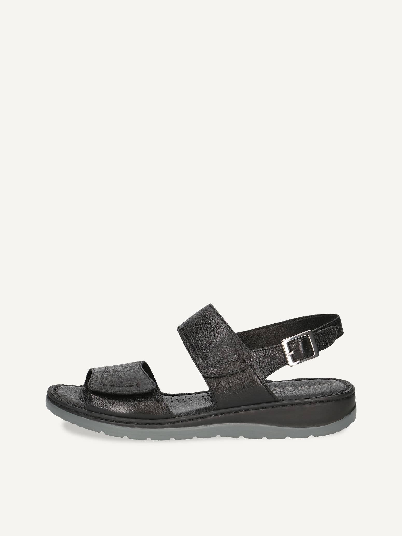 CAPRICE Heeled sandal, black, made of Leather without heel, Size 37