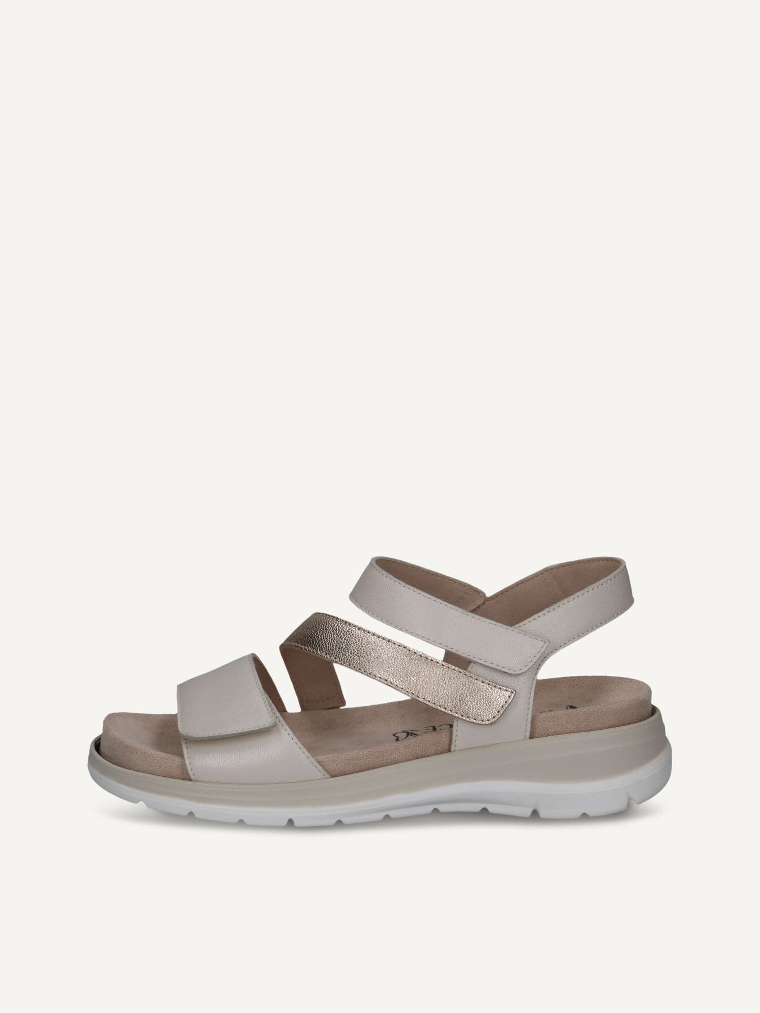 CAPRICE Sandal, white, made of Leather without heel, Size 40