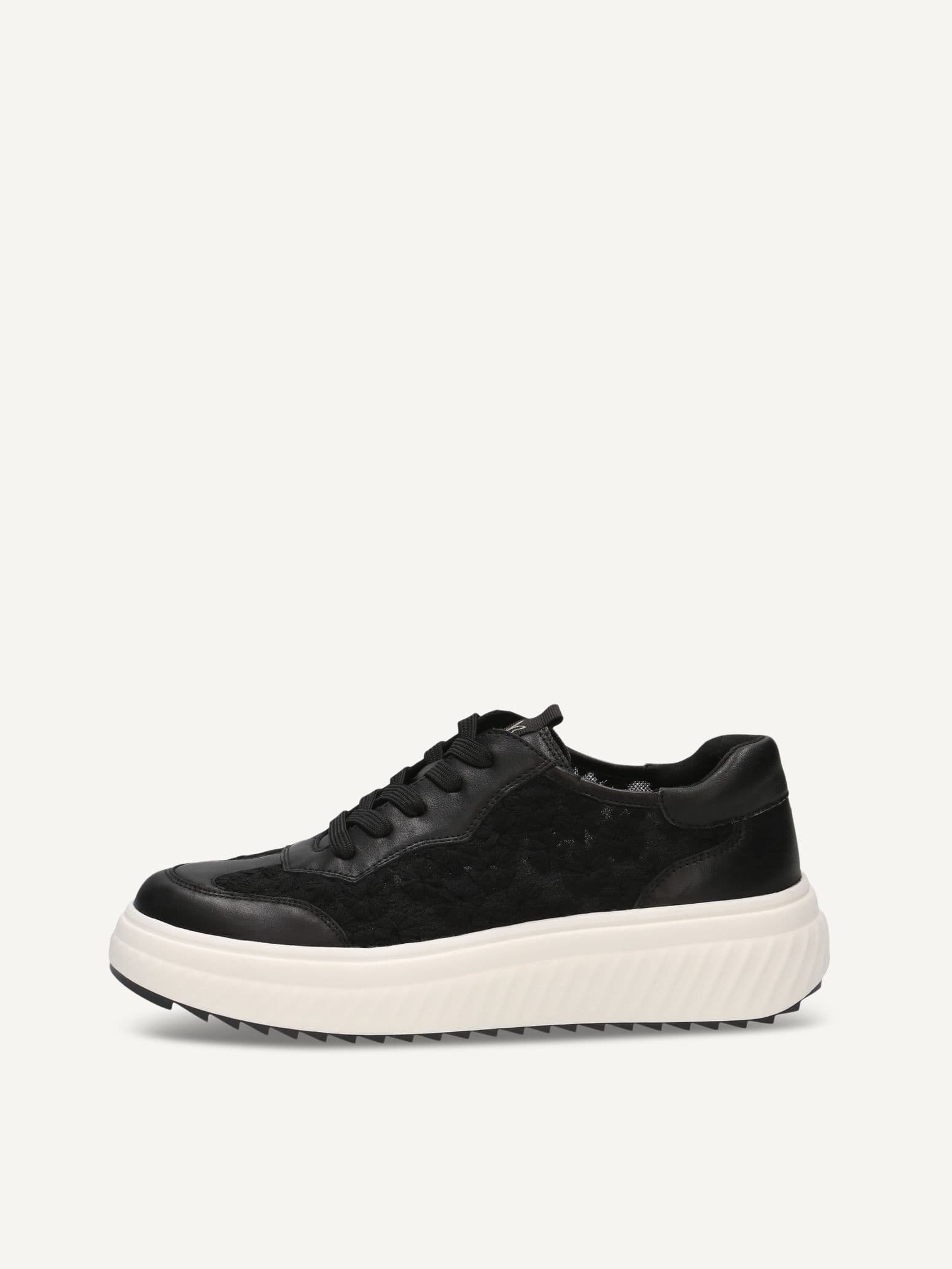 CAPRICE Sneaker, black, made of Leather/synsthetik/textile, Size 41
