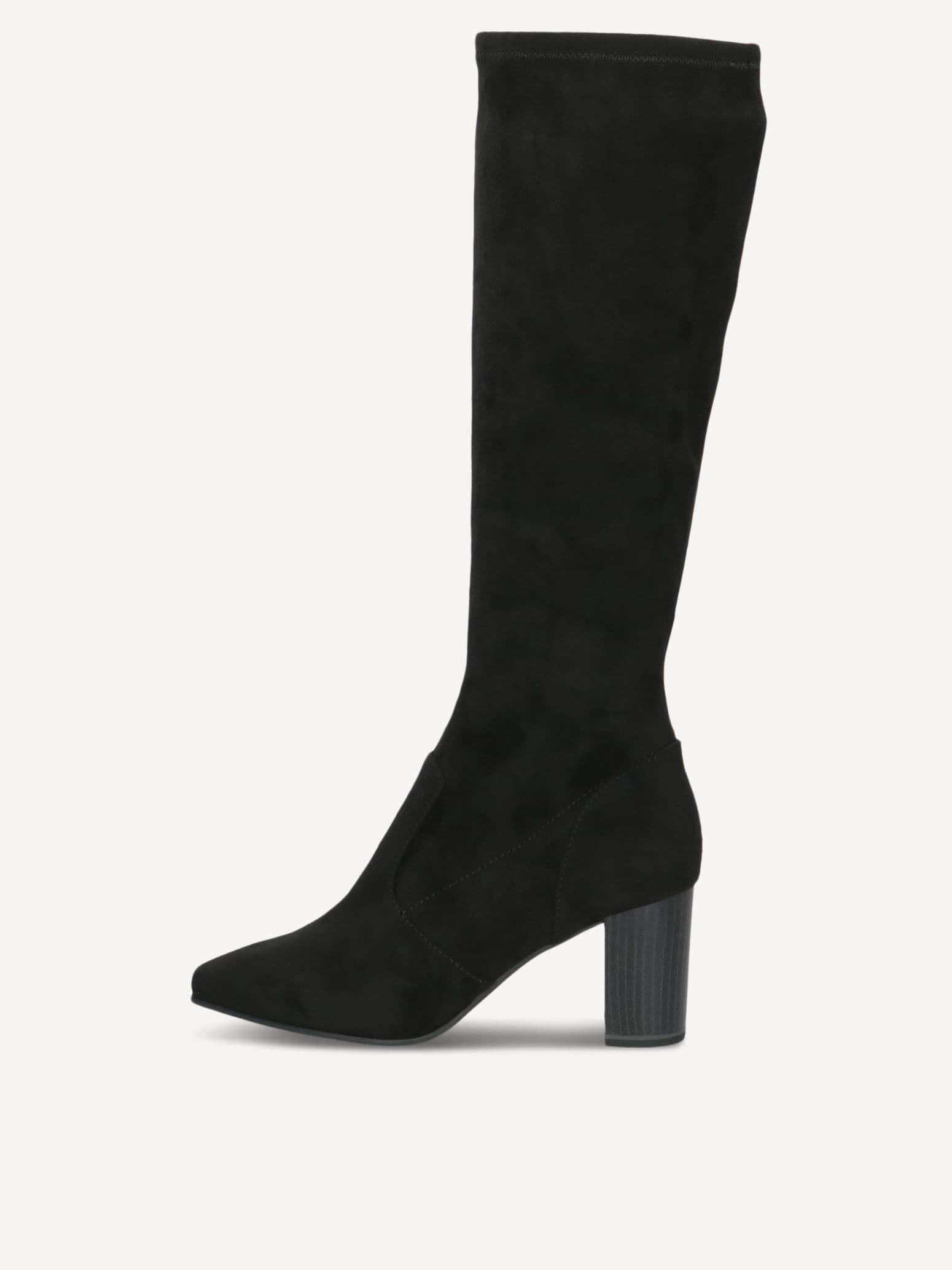 CAPRICE Boots, black, made of Textiles with Block heel, Size 40