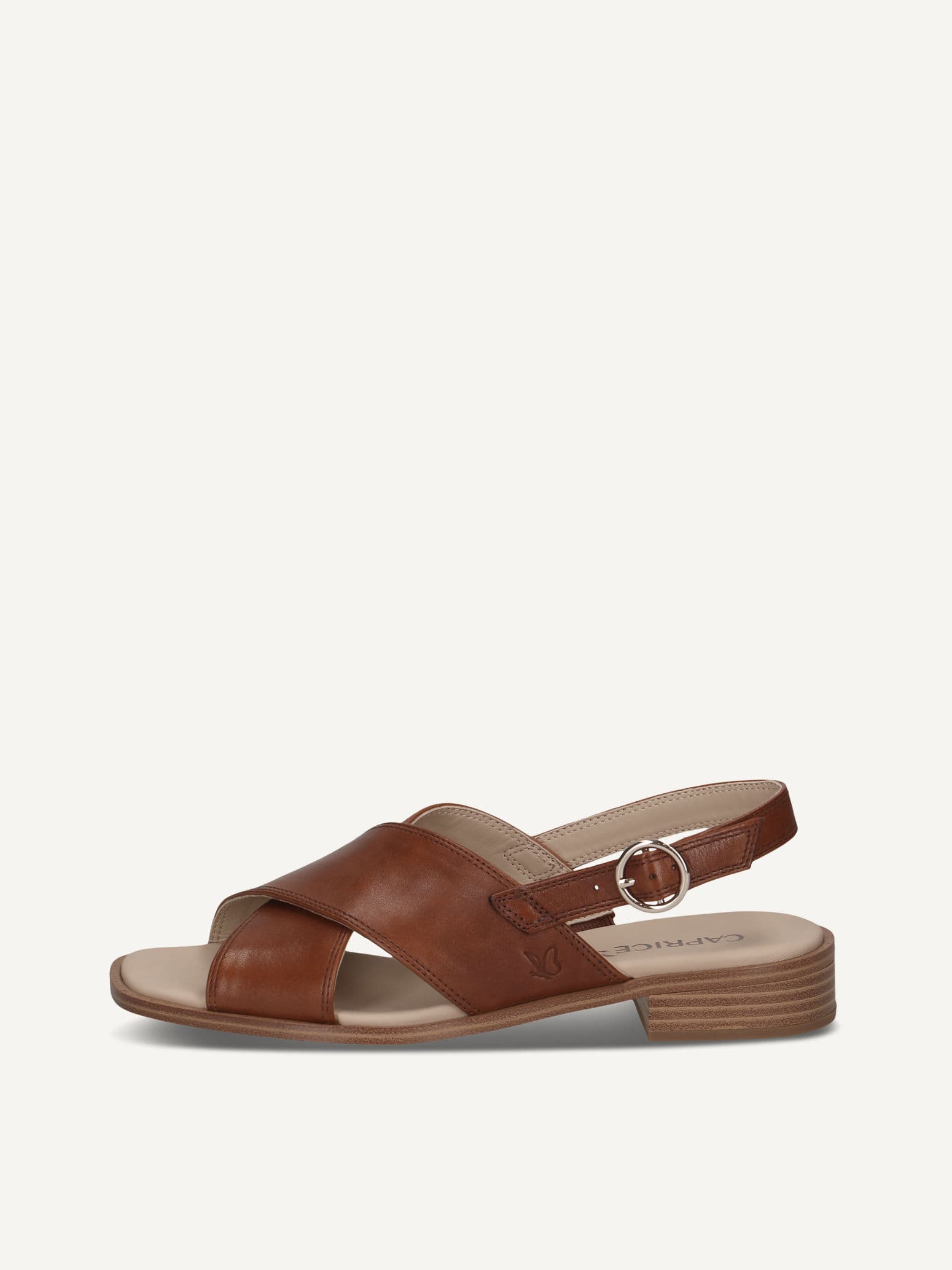 CAPRICE Heeled sandal, brown, made of Leather with Block heel, Size 42