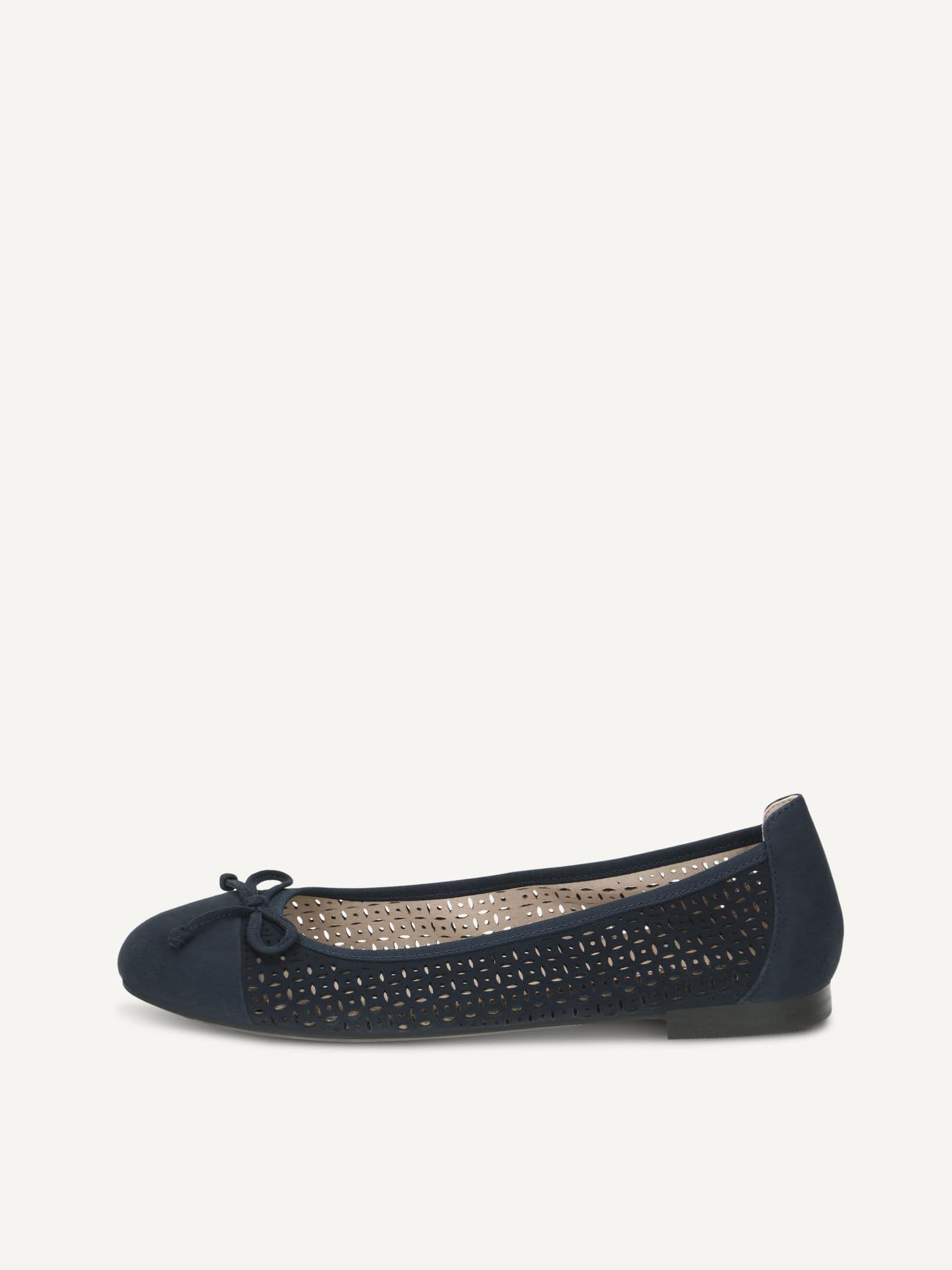 CAPRICE Ballerina, blue, made of Leather with Block heel, Size 38