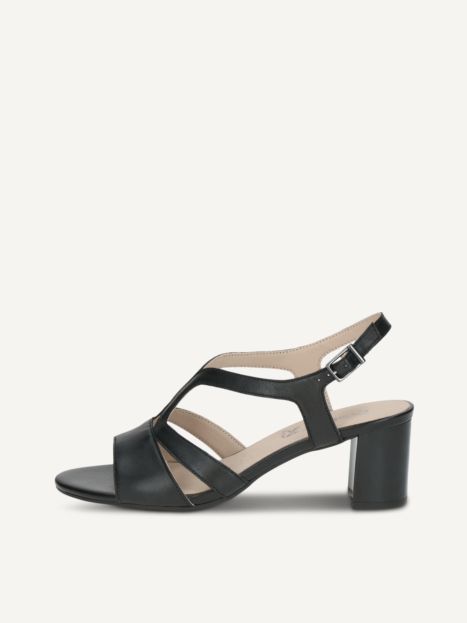 CAPRICE Heeled sandal, black, made of Leather with Block heel, Size 37.5