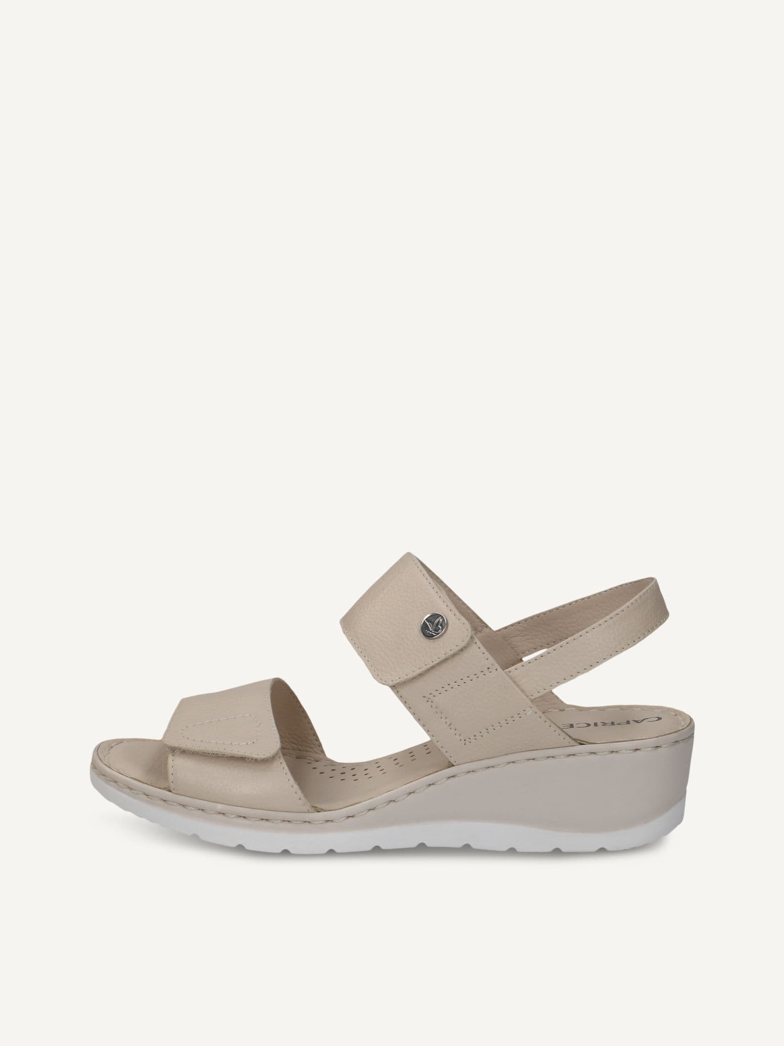 CAPRICE Heeled sandal, white, made of Leather without heel, Size 36