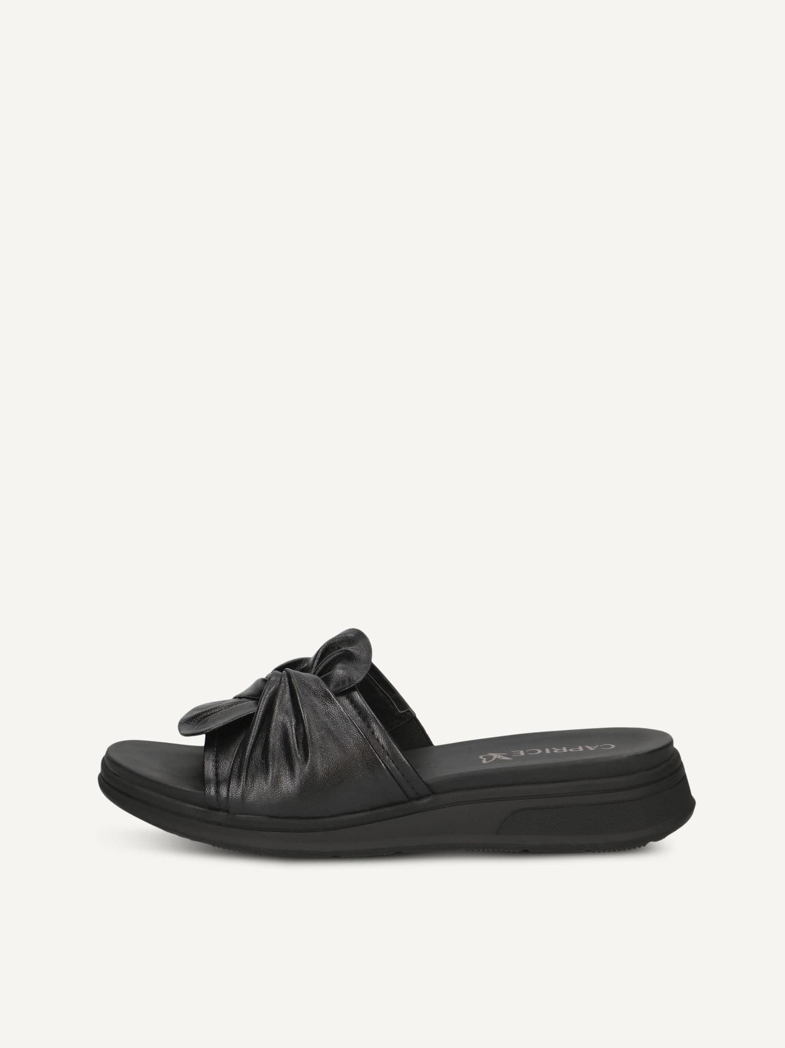 CAPRICE Mule, black, made of Leather without heel, Size 38