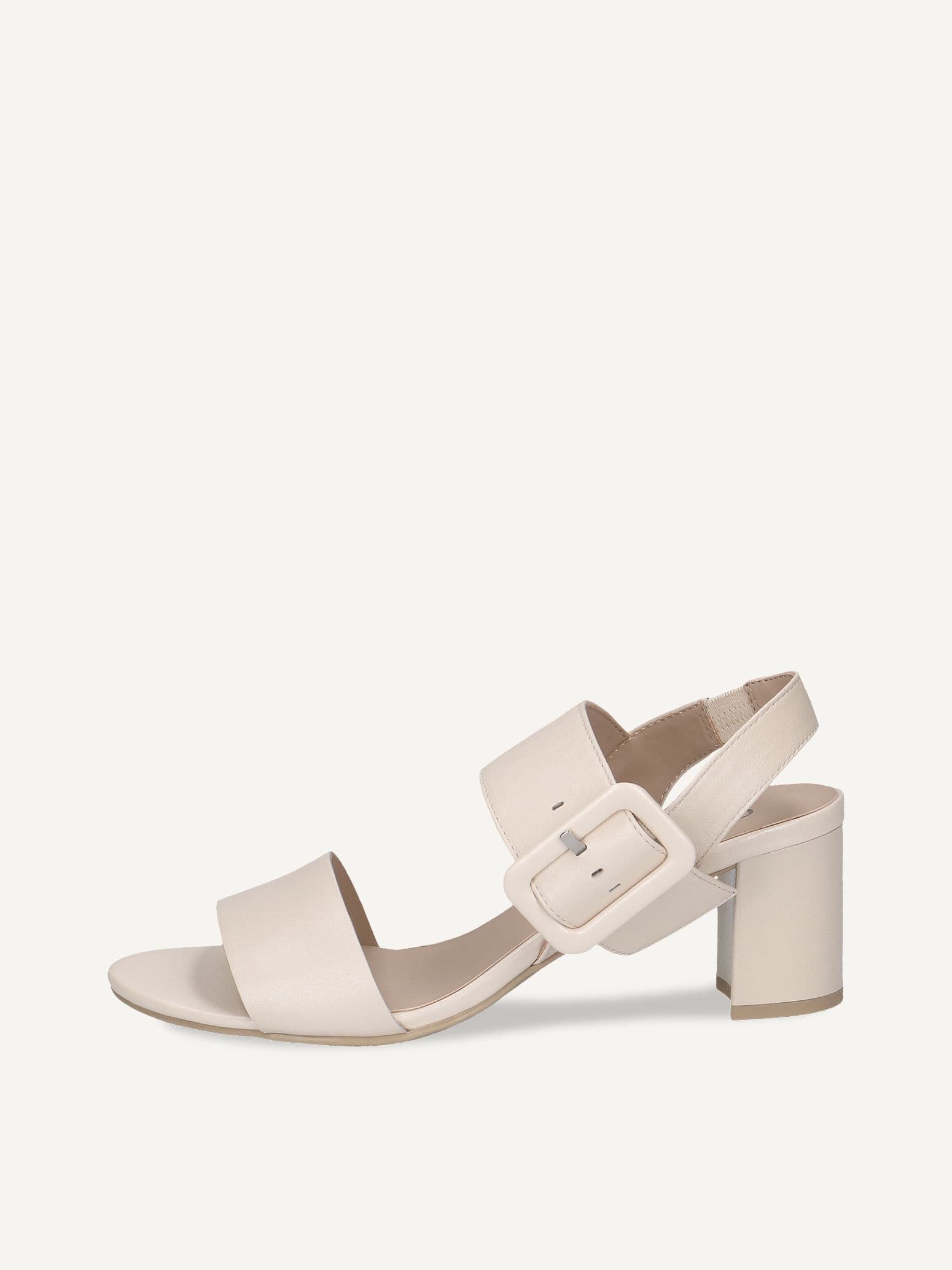 CAPRICE Heeled sandal, beige, made of Leather with Block heel, Size 40.5