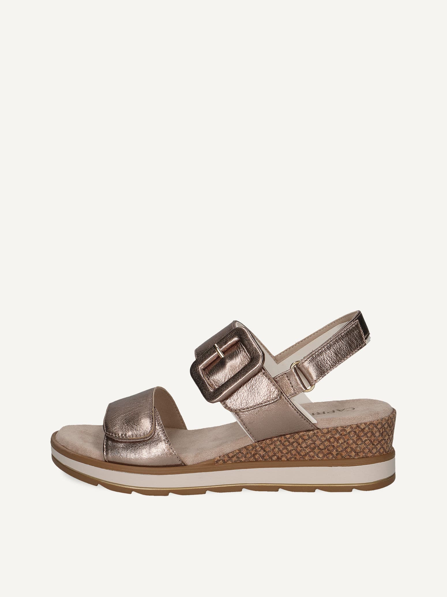 CAPRICE Heeled sandal, brown, made of Leather without heel, Size 41