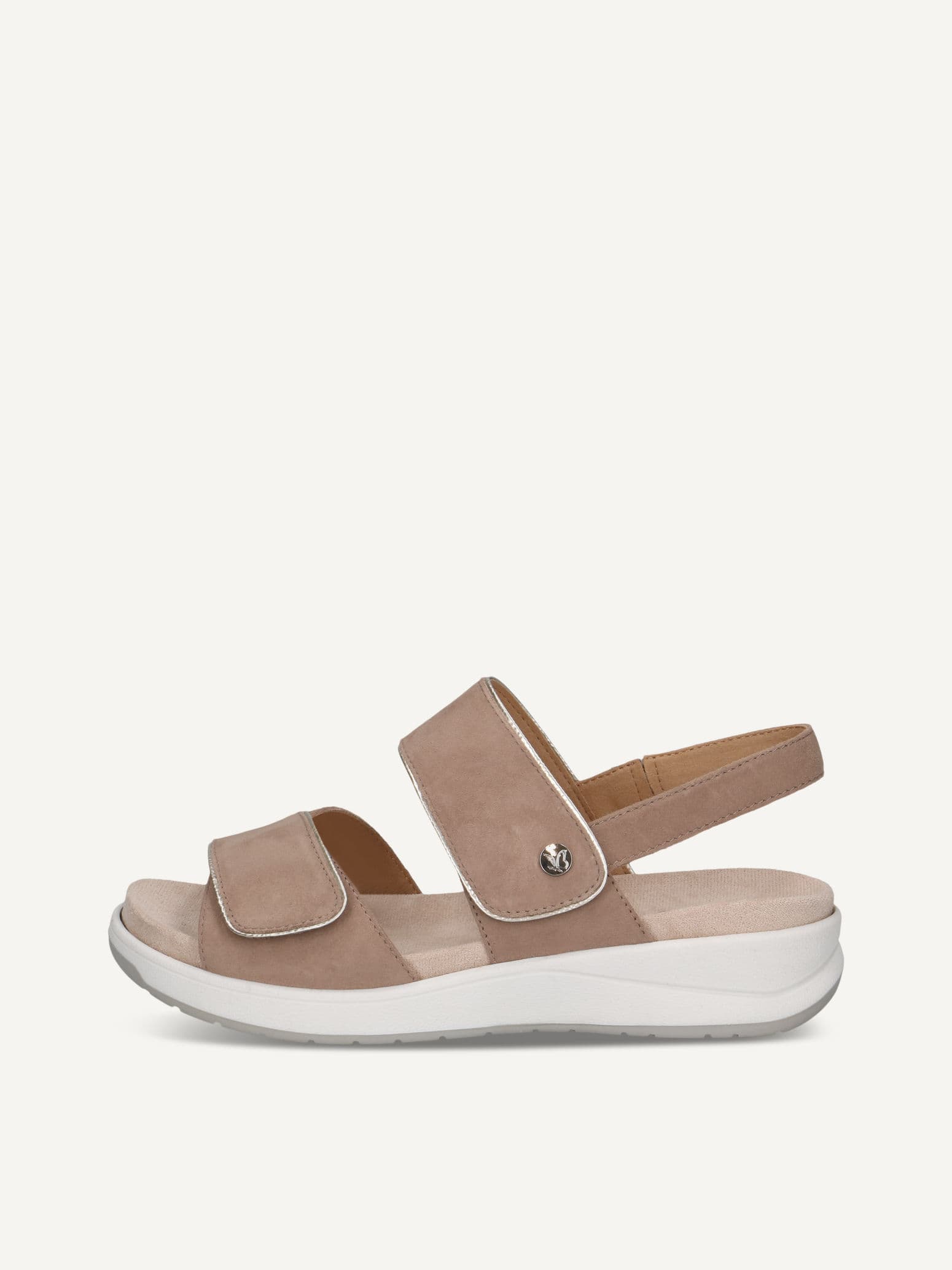 CAPRICE Heeled sandal, brown, made of Leather and textile without heel, Size 38