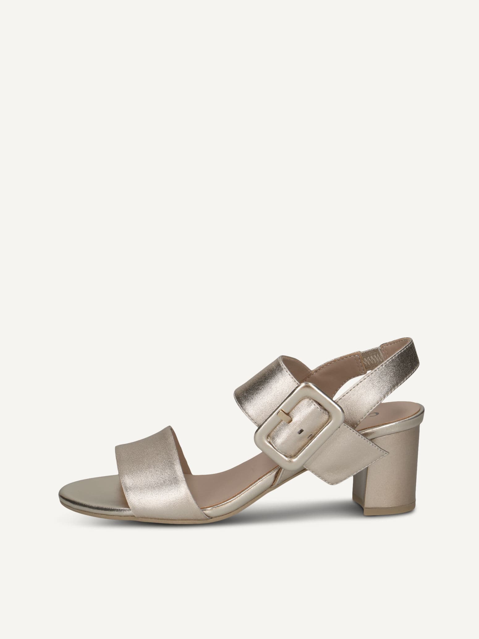 CAPRICE Heeled sandal, metallic, made of Leather with Block heel, Size 37.5