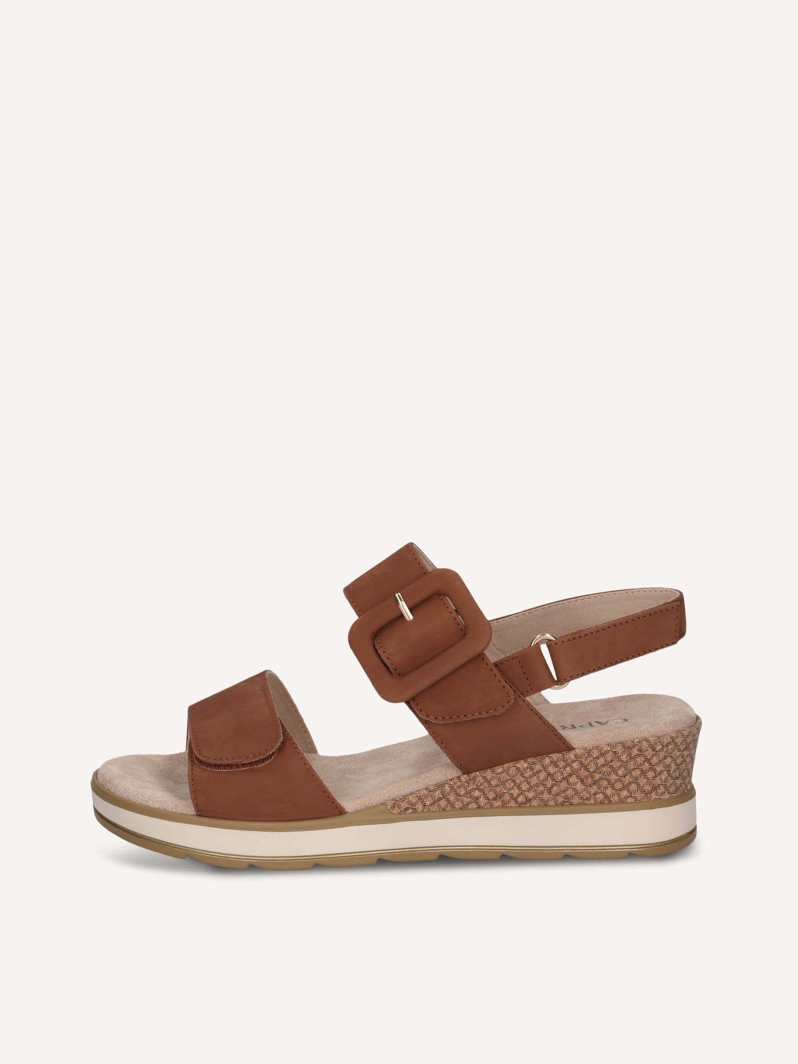 CAPRICE Heeled sandal, brown, made of Leather without heel, Size 40