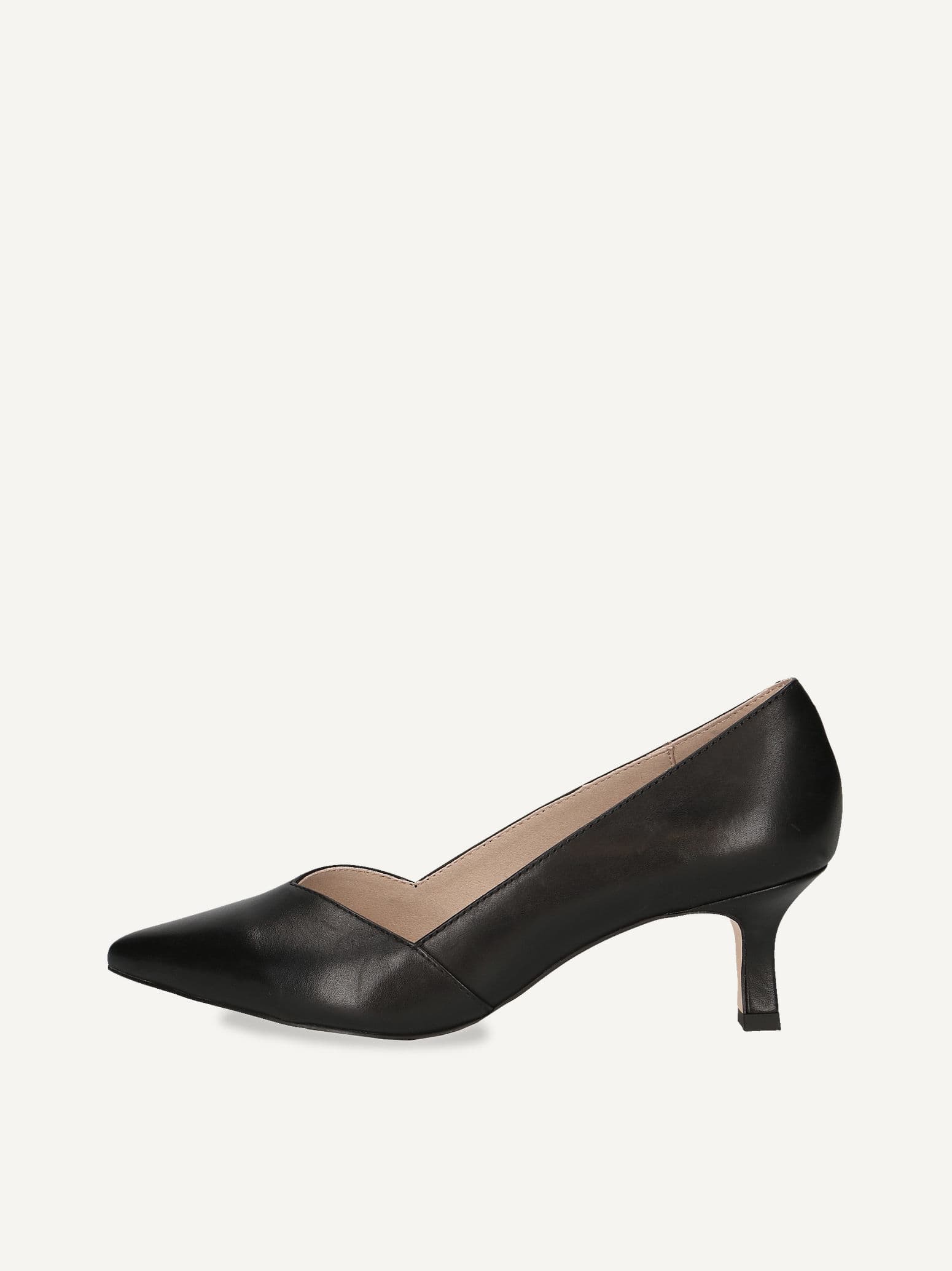 CAPRICE Pumps, black, made of Leather with Queenie, Size 40